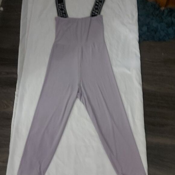 BooHoo Woman Grey Jumpsuit Romper 2 Balletcore Coquette Girl Festival Rainbow - Picture 3 of 9